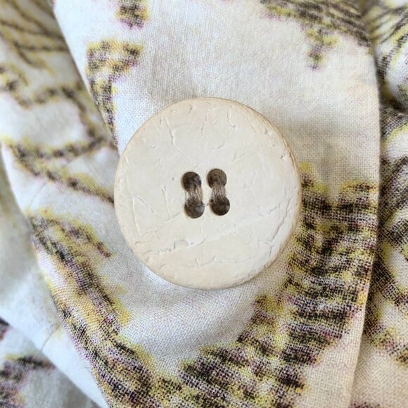 Linda Lundstrom Lightweight Jacket Crop Button Up Floral Coastal Mediterranean - Picture 12 of 16